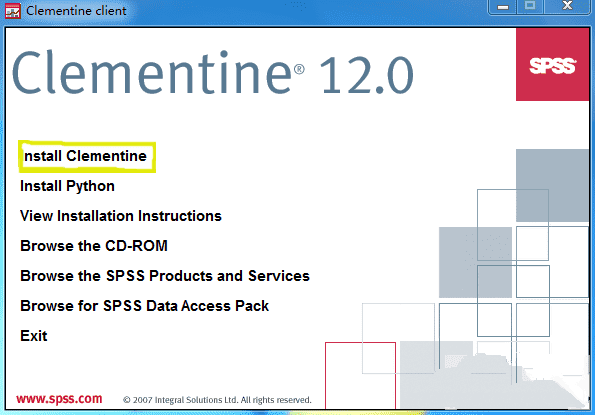 SPSS Clementine(数据挖掘软件) v12.0汉化破解版 附安装教程