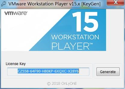 VMware Workstation Player 15 注册机