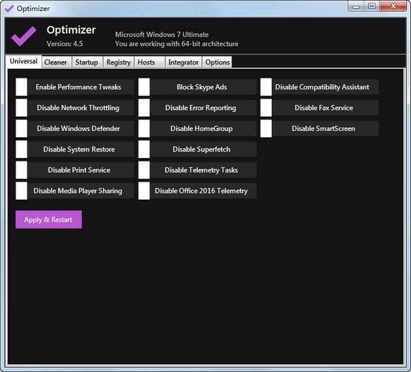 Optimizer(系统优化清理工具)