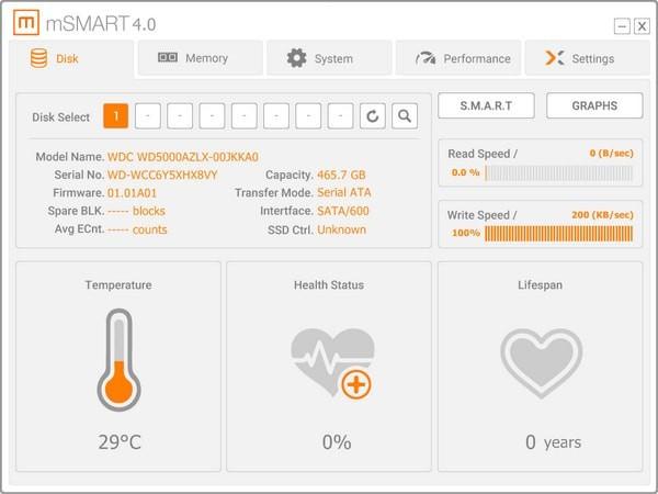 mSMART(ç¡¬ççæ§è½¯ä»¶)