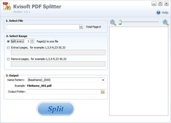 Kvisoft PDF Splitter Free(PDFåå²å·¥å·)