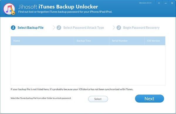 Jihosoft iTunes Backup Unlocker(iTuneså¤ä»½è§£éå¨)