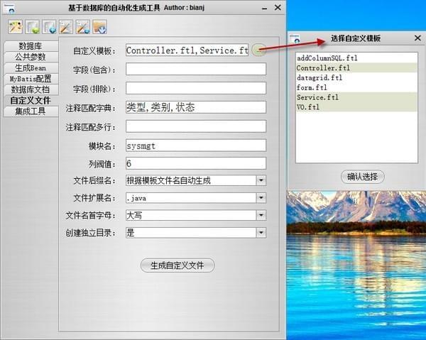 基于数据库的自动化生成工具