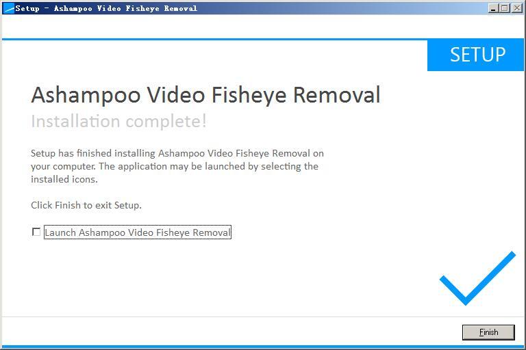 Ashampoo Video Fisheye Removal(鱼眼镜头轿正软件) v1.0.0免费版