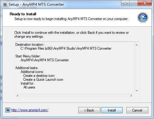 AnyMP4 MTS Converter(mts视频格式转换器) v7.2.26免费版