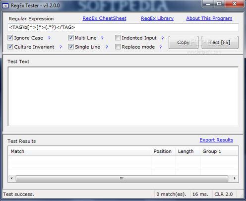 RegEx Tester(正则表达式工具) 3.2.0.0 绿色版