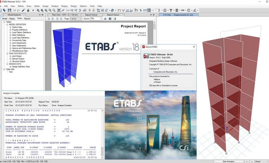 CSI ETABS v18.0.2免费版 附安装教程