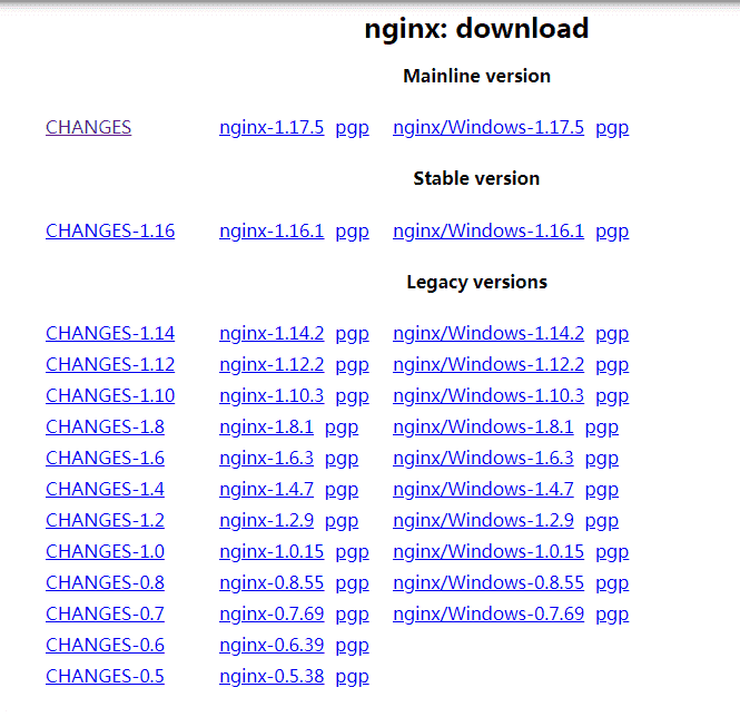 最新版nginx下载国内源 v1.17.5 