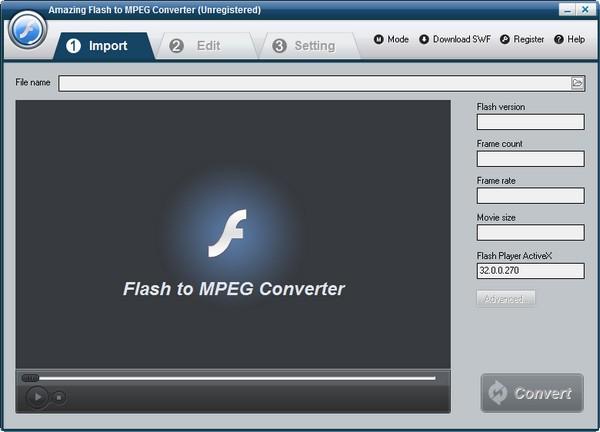 Amazing Flash to MPEG Converter Flash免费版下载