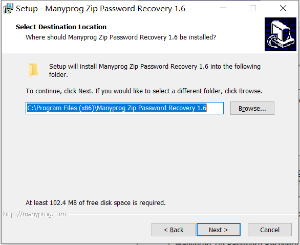 Manyprog Zip Password recover