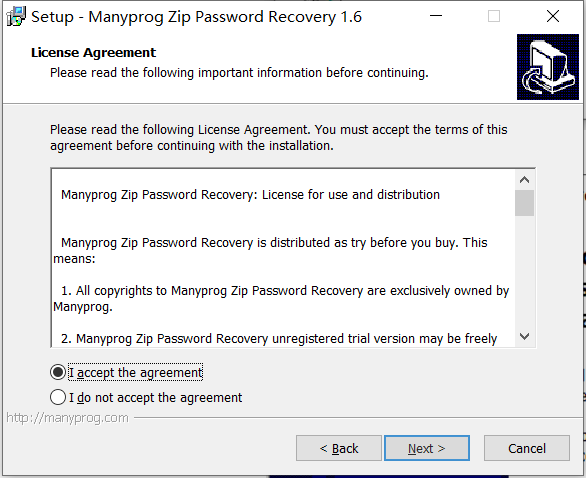 Manyprog Zip Password recover