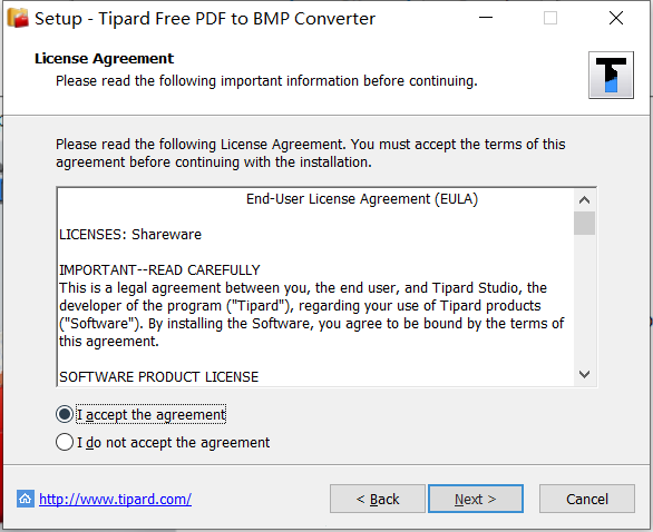 Tipard Free PDF to BMP Converter