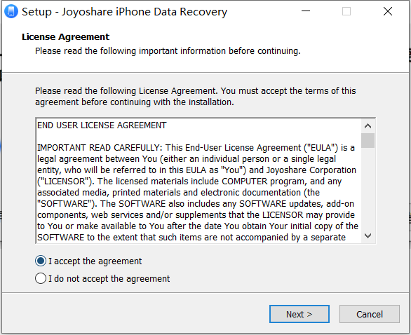 Joyoshare iPhone Data Recovery