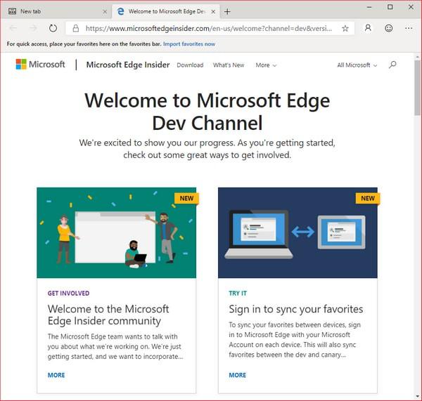 Microsoft Edge Dev最新版下载