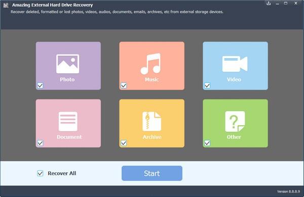 Amazing External Hard Drive Recovery绿色版下载