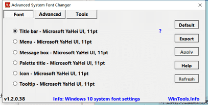 Advanced System Font Changer