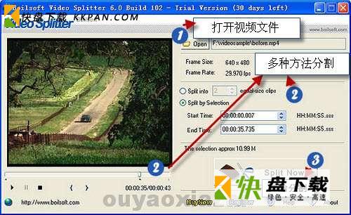 boilsoft video splitter下载