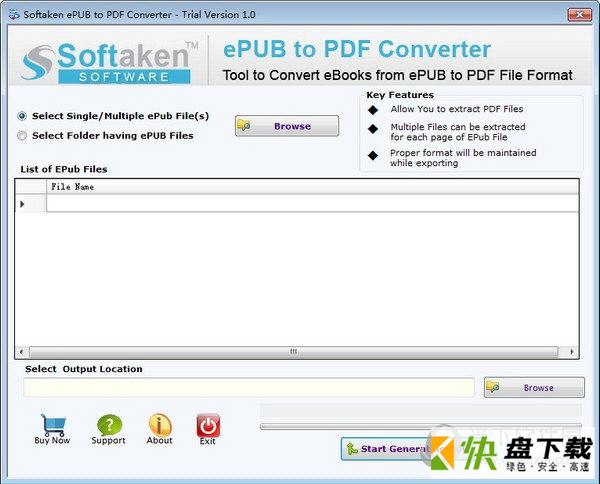 Softaken ePUB to PDF Converter下载