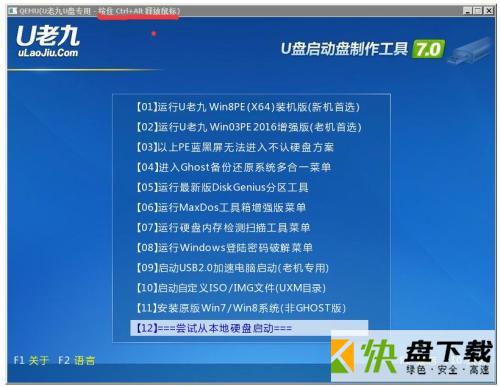 u老九u盘启动盘制作工具下载v7.0 官方UEFI版