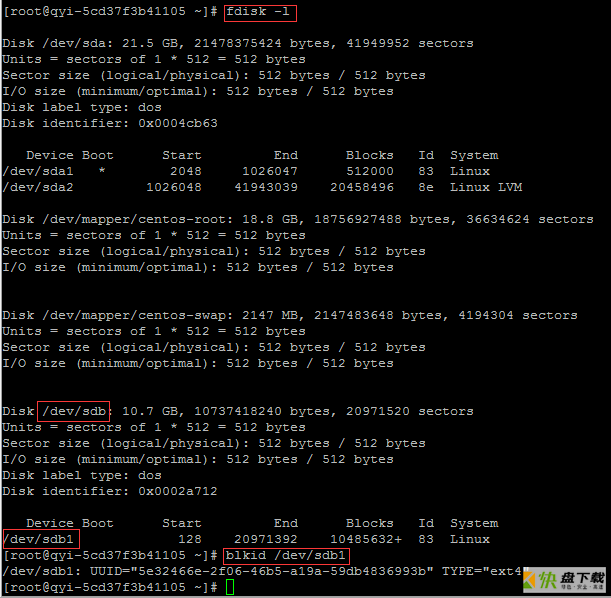 [亲测有效]linux使用fdisk挂载磁盘和设置启动自动挂载