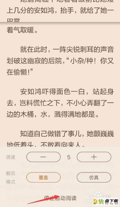 阅读自动翻页