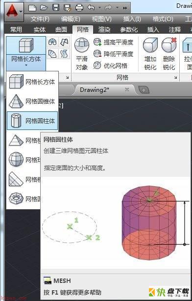 网络圆柱体