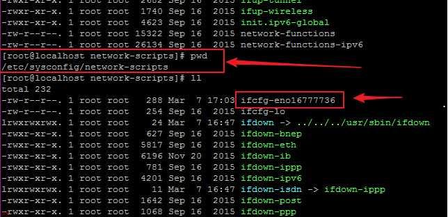 centOS 联网并ping同主机