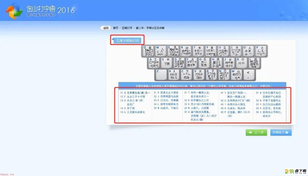 五笔字根口诀