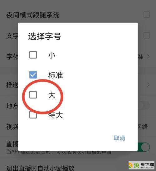 设置字体大小