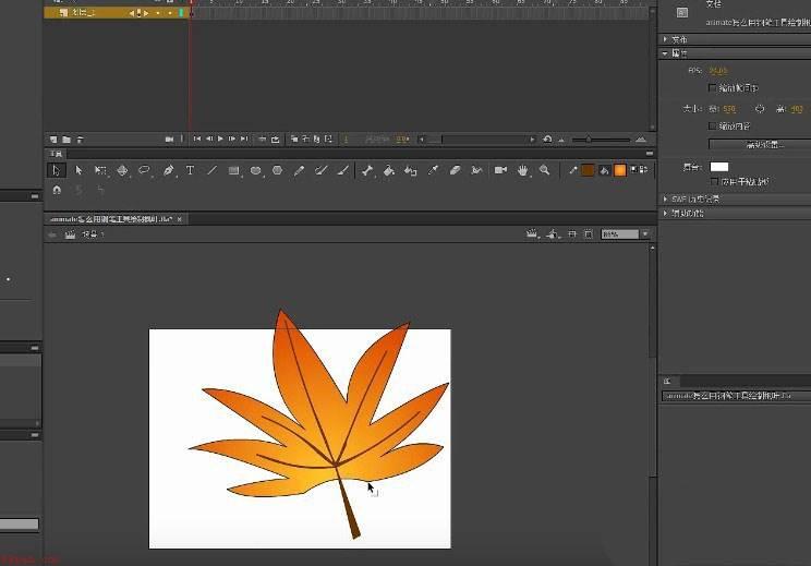 animate怎么画颜色渐变的枫叶? AN用钢笔工具绘制枫叶的技巧