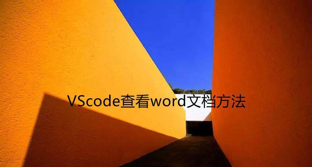 vscode怎么打开word文档? VScode查看word文档的五种方法