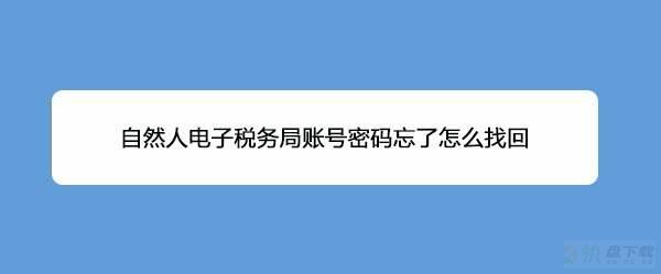 自然人电子税务局忘记密码怎么找回? 自然人电子税务重置密码解决办法