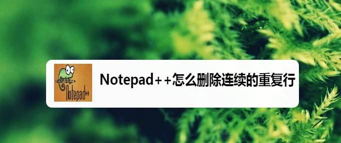 notepad++怎么删除连续的重复行? notepad删除相同内容的技巧