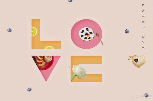 ps怎么设计甜品主题的LOVE艺术字海报? ps美食字体海报设计技巧