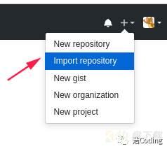 将码云上的项目导入GitHub