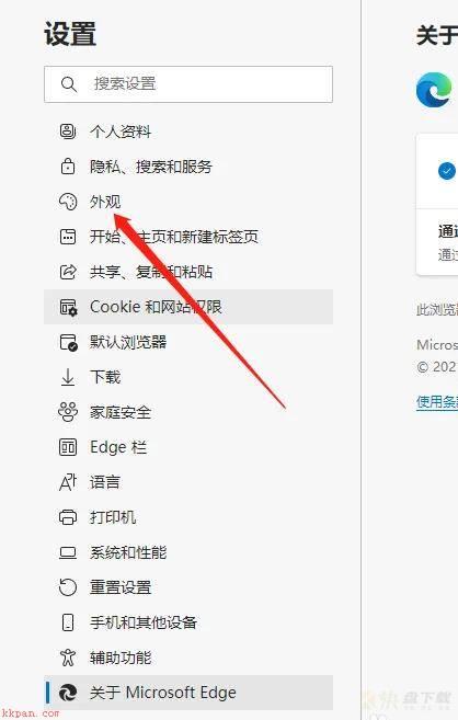 Microsoft Edge浏览器，主题设置