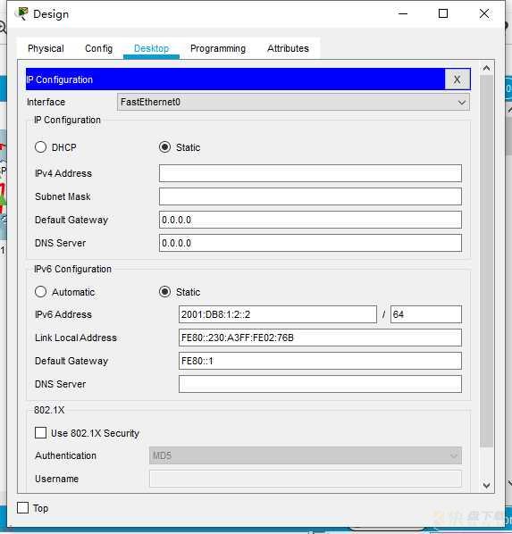 5.cisco思科模拟器ipv4和ipv6编址题目练习