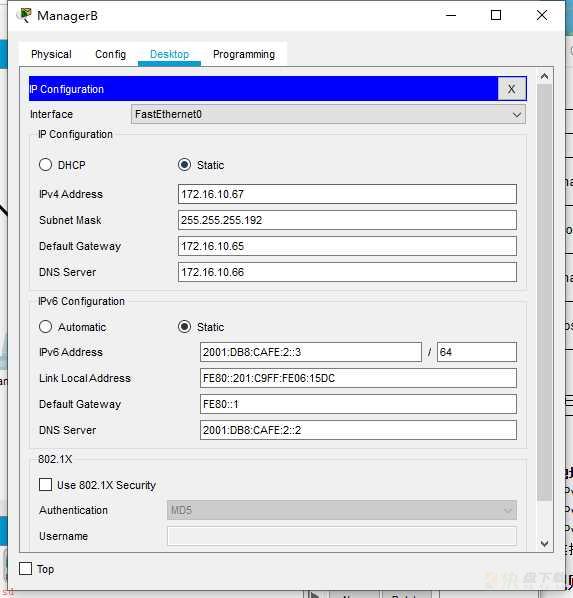 5.cisco思科模拟器ipv4和ipv6编址题目练习