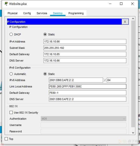 5.cisco思科模拟器ipv4和ipv6编址题目练习