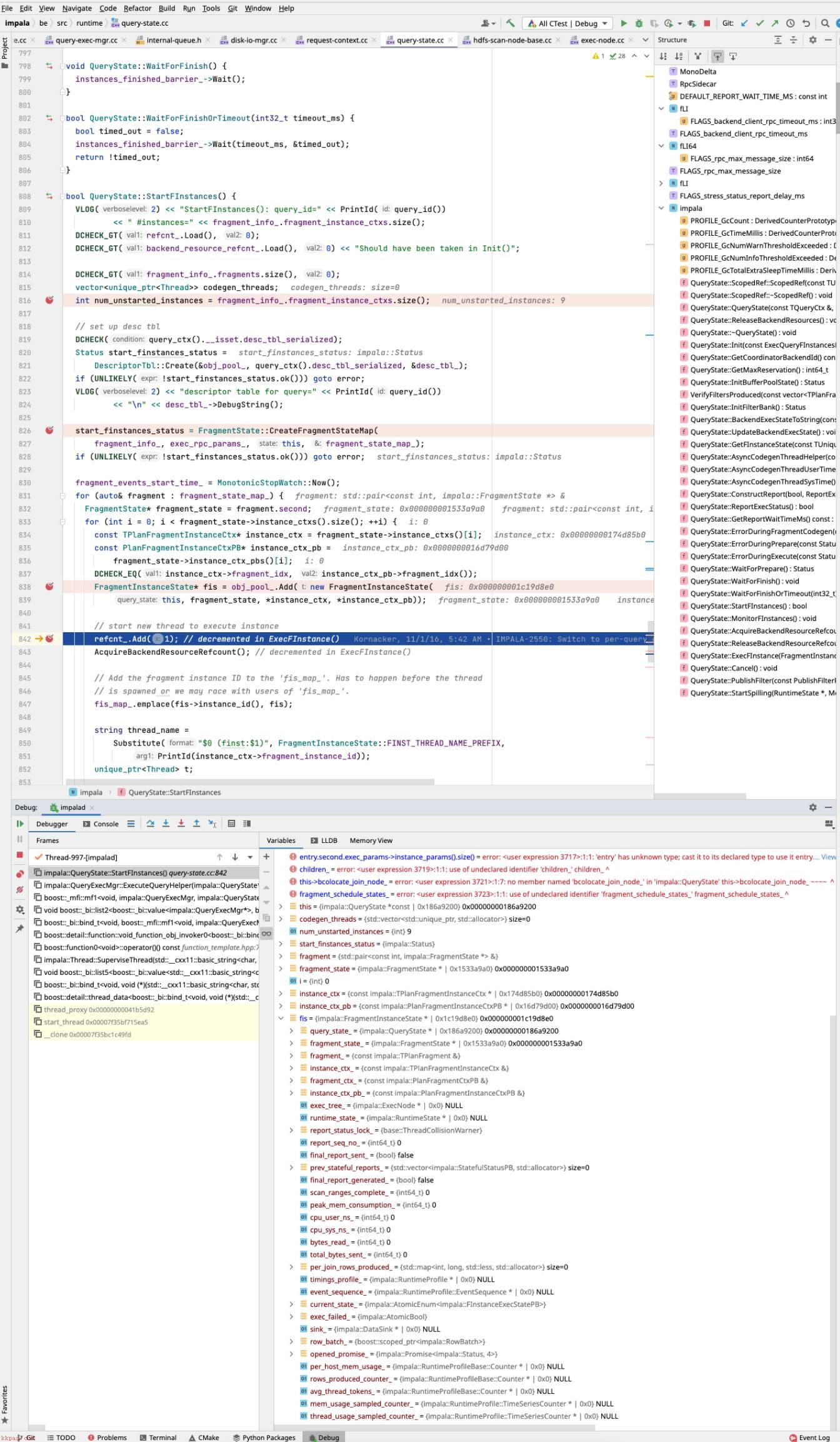 impala be query plan 3 prepare->open->close