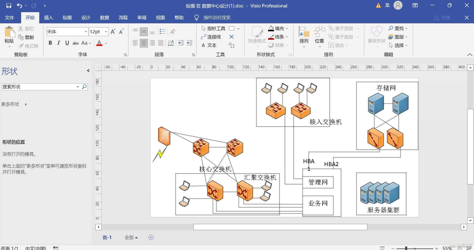 用华为模拟器ENSP编写一个电子信息学院数据中心网络及机房规划设计